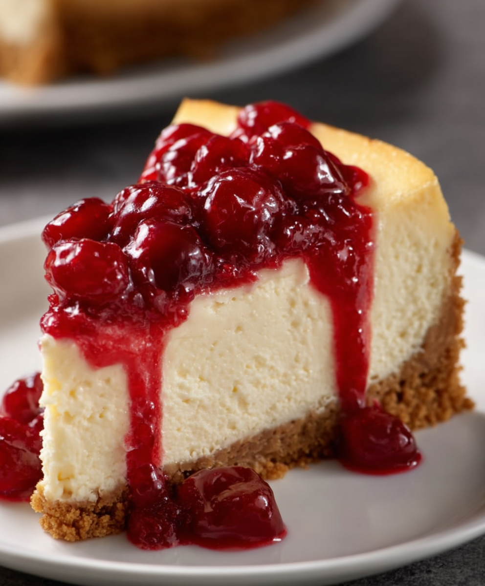 Classic Cherry Cheesecake