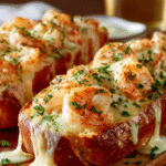Garlic Shrimp Cheese Bread