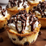 Mini Chocolate Chip Cookie Cheesecake Cups