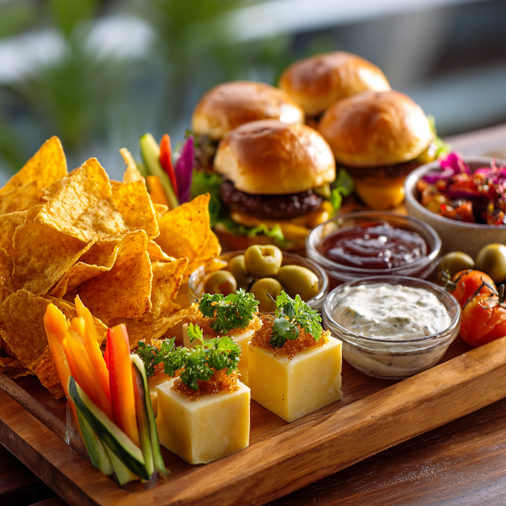 u5315665333 A colorful platter of snacks crispy nachos fresh d70b27bb 1dee 418c b9b4 ebb21c076179 0