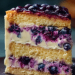 Blueberry Cream Layer Cake