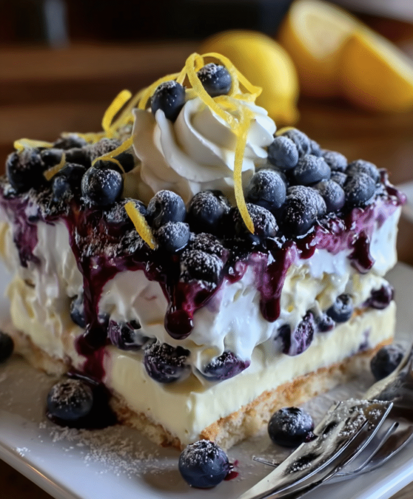 Blueberry Lemon Dream Icebox Cake