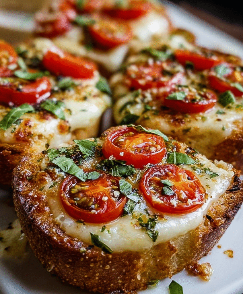 Caprese Garlic Bread Melts