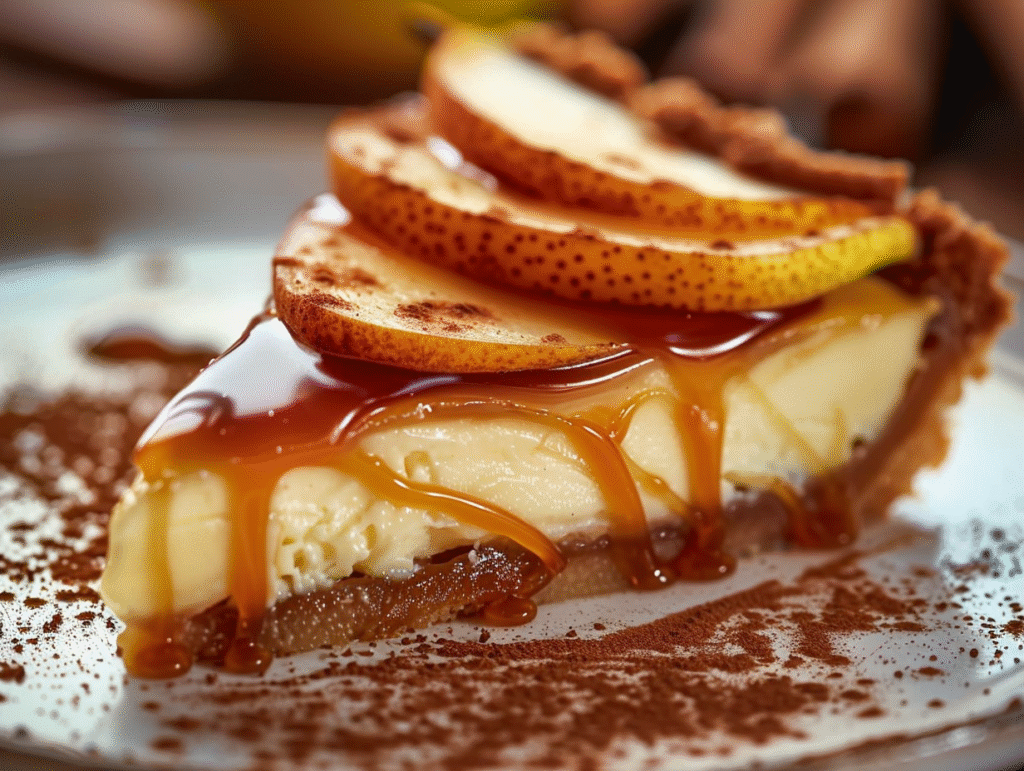 Caramelized Pear Cheesecake Tart
