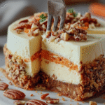 Carrot Cake Cheesecake with Creamy Topping