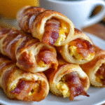 Cheesy Bacon Breakfast Roll-Ups
