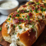 Cheesy Bacon Ranch Chicken Bread Boat