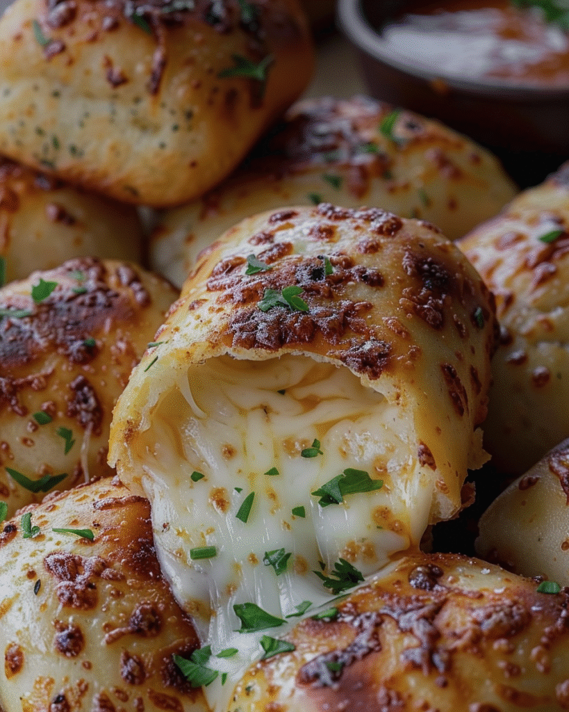 Cheesy Garlic Mozzarella Bread Rolls