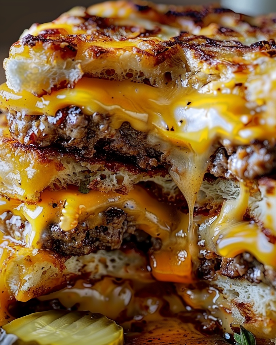 Cheesy Layered Smashburger Casserole