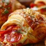 Cheesy Pepperoni Pizza Croissants