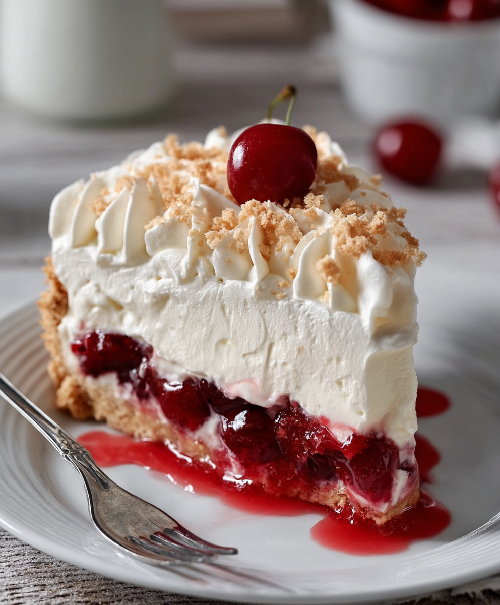 Cherry Cream Cloud Pie