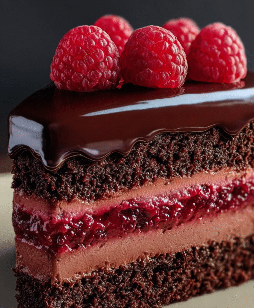 Chocolate Raspberry Mousse Cake
