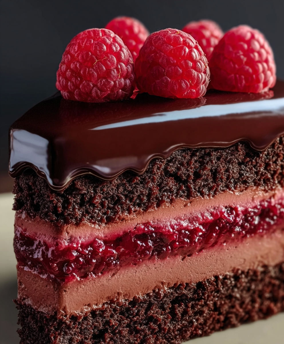 Chocolate Raspberry Mousse Cake