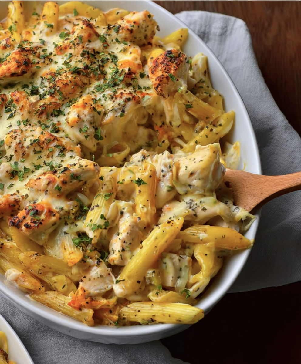 Creamy Baked Chicken Penne Pasta