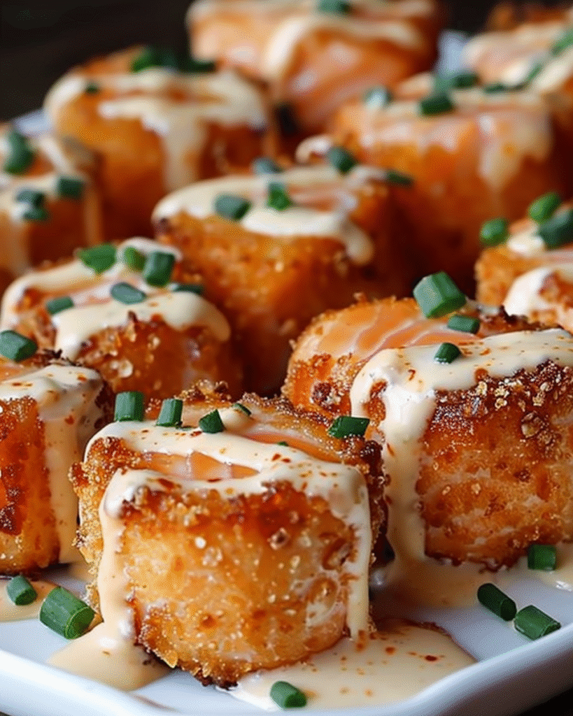 Crispy Salmon Bites with Creamy Dijon Sauce