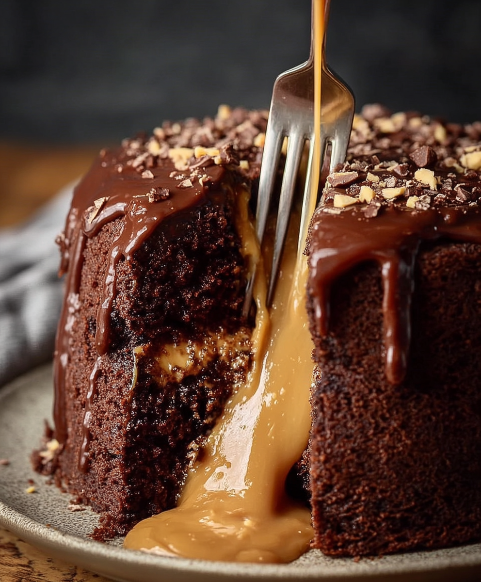 Decadent Snickers Layer Cake