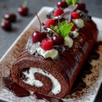 Elegant Chocolate Forest Cake Roll