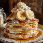 Fluffy Banana Cream Pancakes