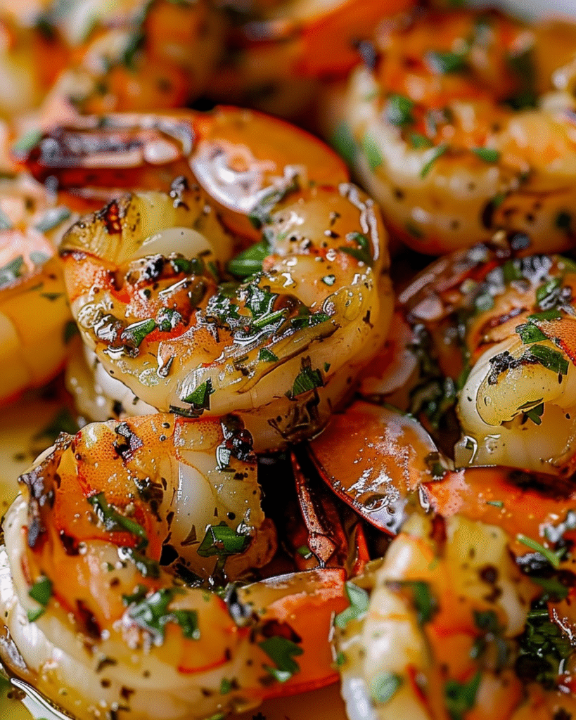 Garlic Herb Butter Grilled Shrimp