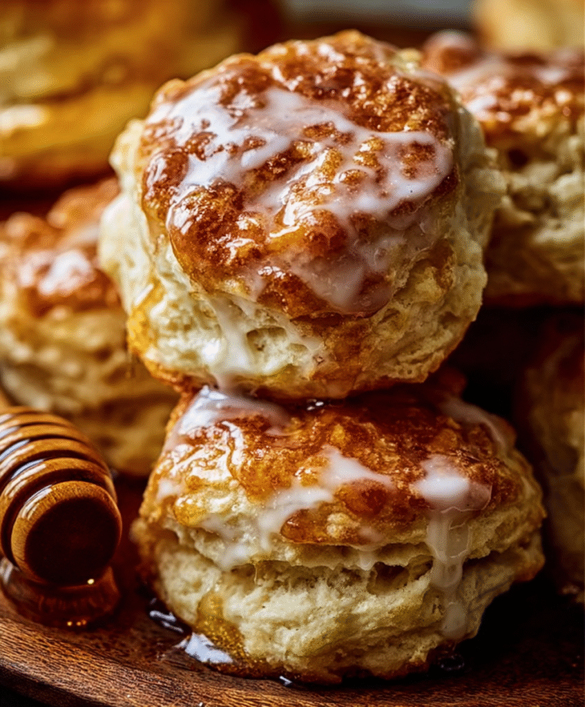 Glazed Honey Butter Biscuits