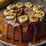 Gâteau aux Bananes, Noix et Caramel
