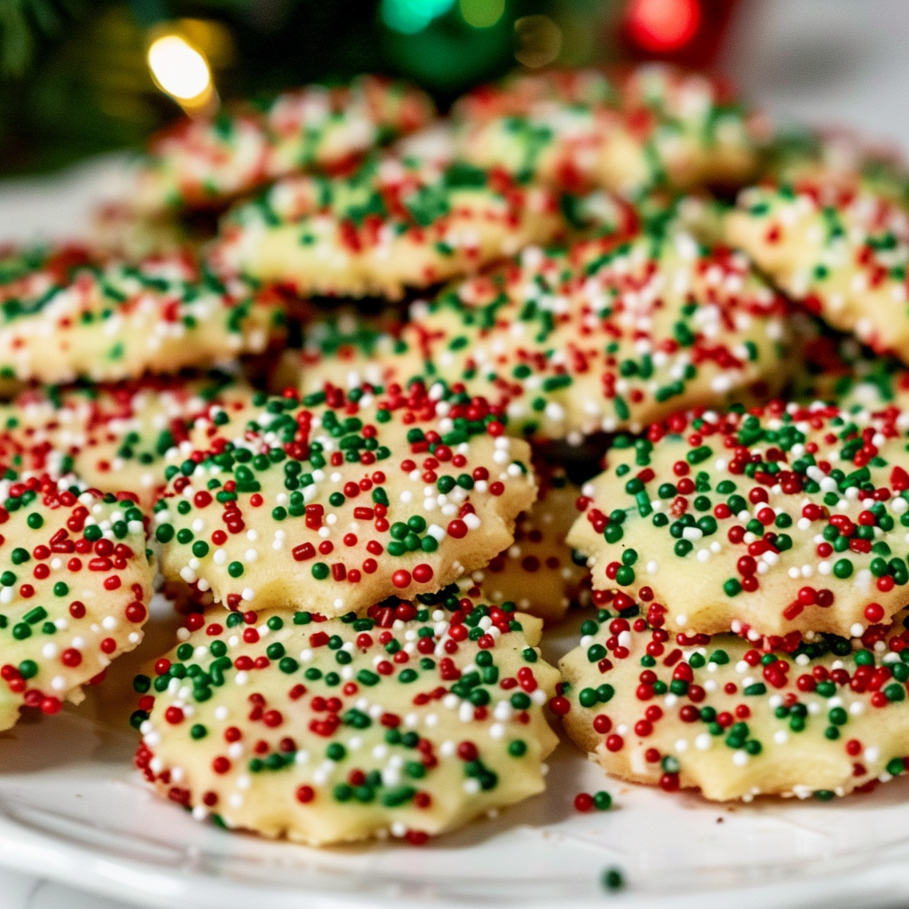 Holiday Sprinkle Butter Cookies