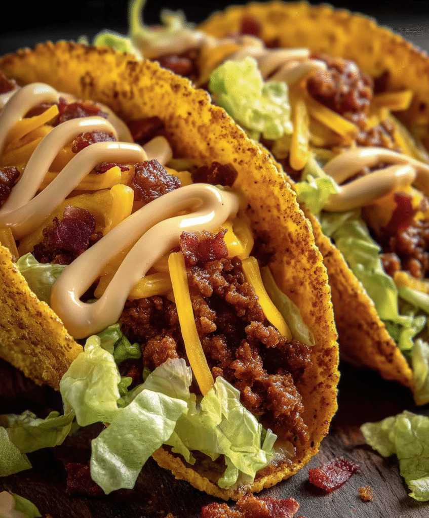 Loaded Bacon Cheeseburger Tacos