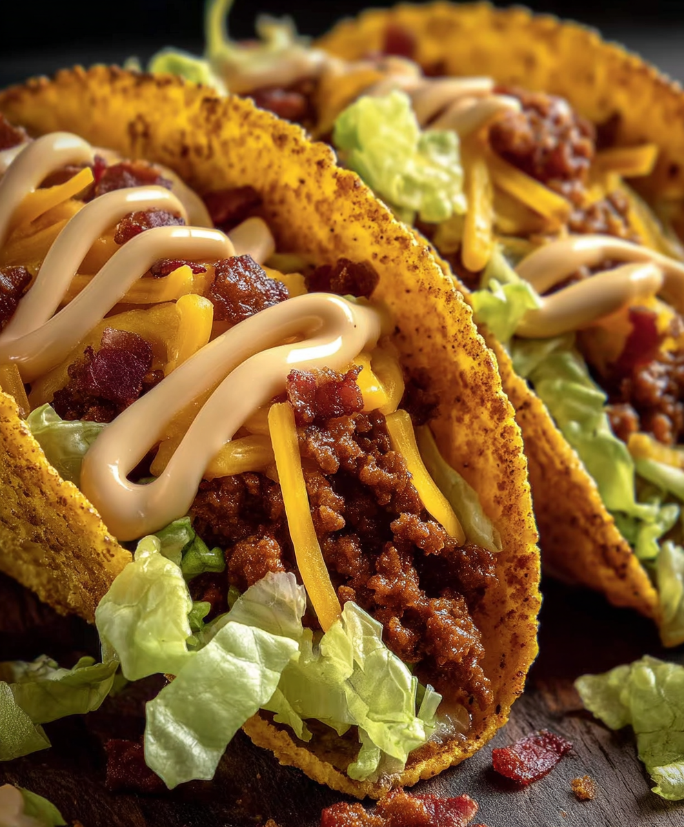 Loaded Bacon Cheeseburger Tacos