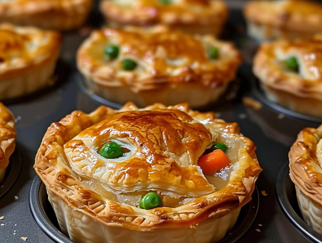 Mini Chicken Pot Pie Puffs