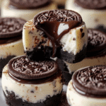 Mini Oreo Cheesecake Bites with Chocolate Ganache