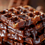 Molten Double Chocolate Waffles