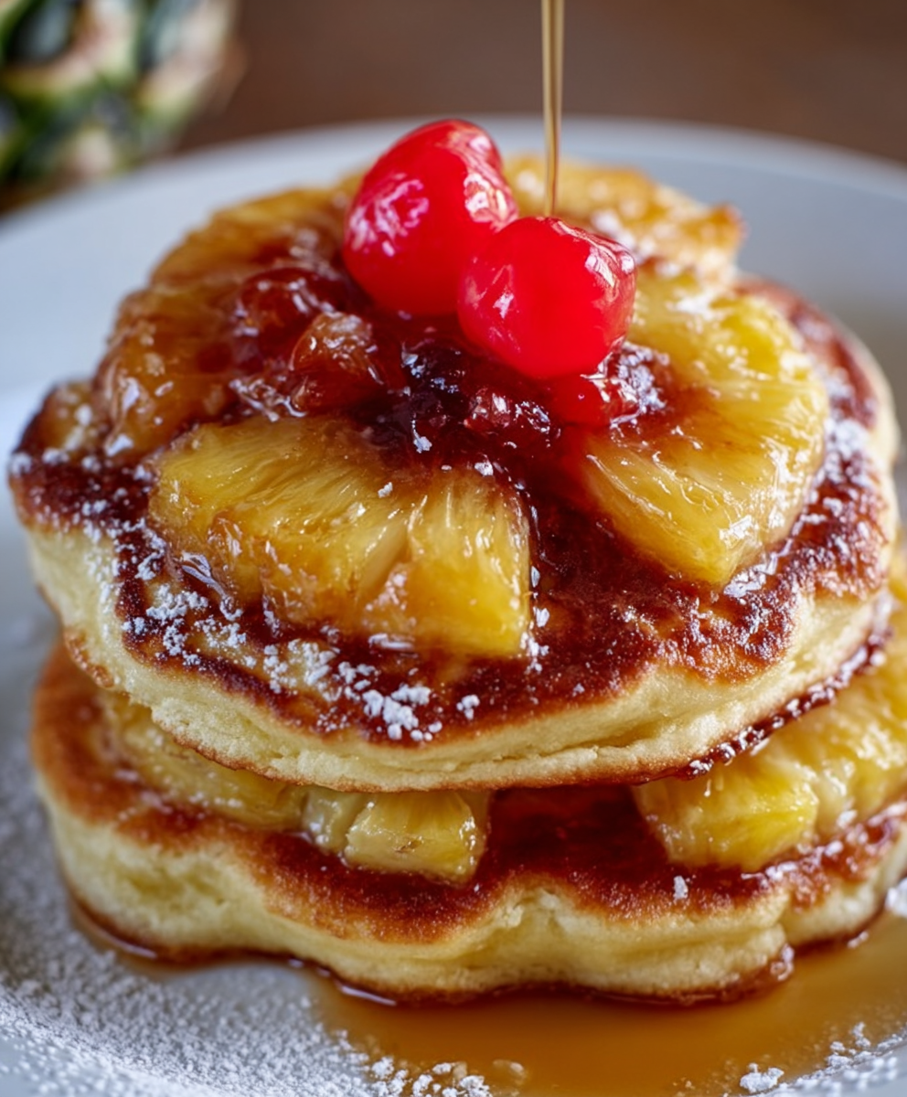 Pineapple Upside-Down Pancakes