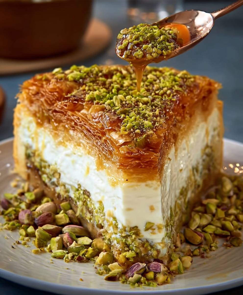 Pistachio Baklava Cheesecake