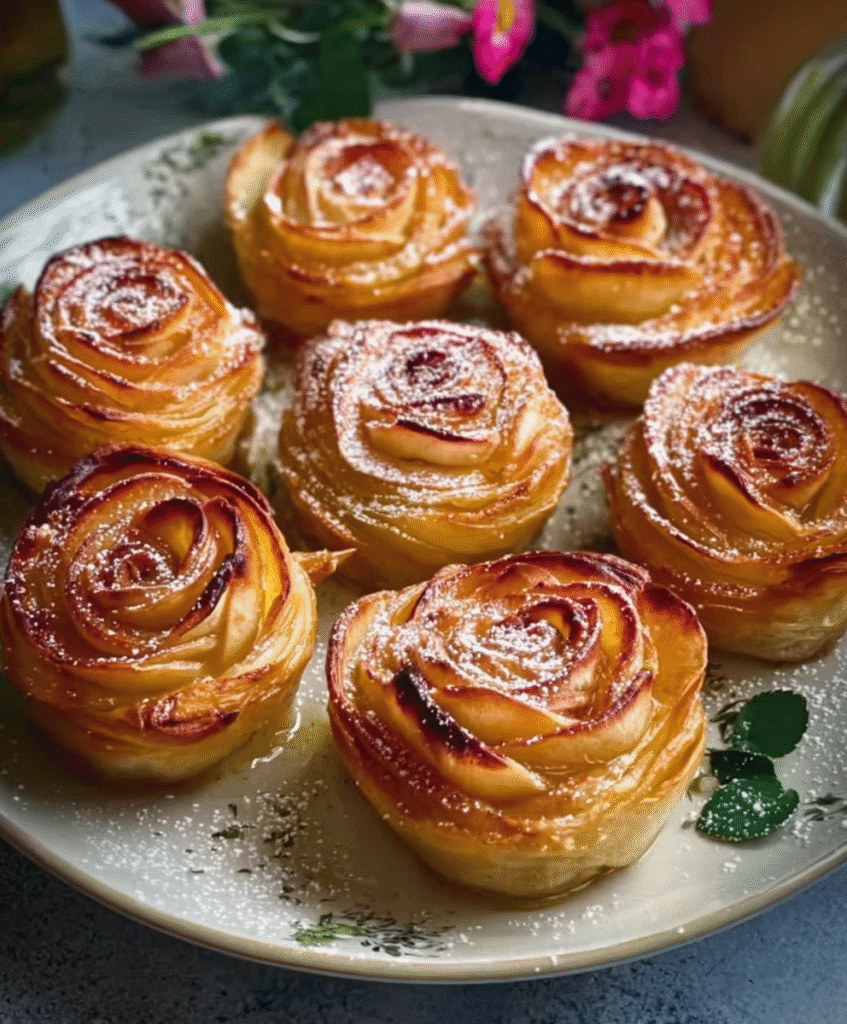 Puff Pastry Apple Roses