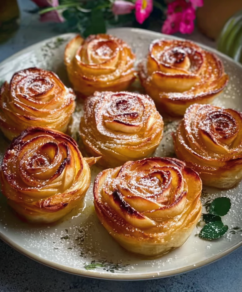 Puff Pastry Apple Roses