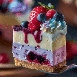 Rainbow Berry Cheesecake