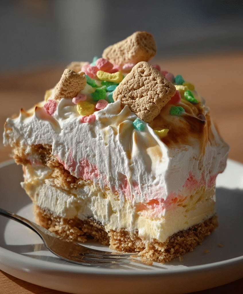 Rainbow Cereal Cheesecake