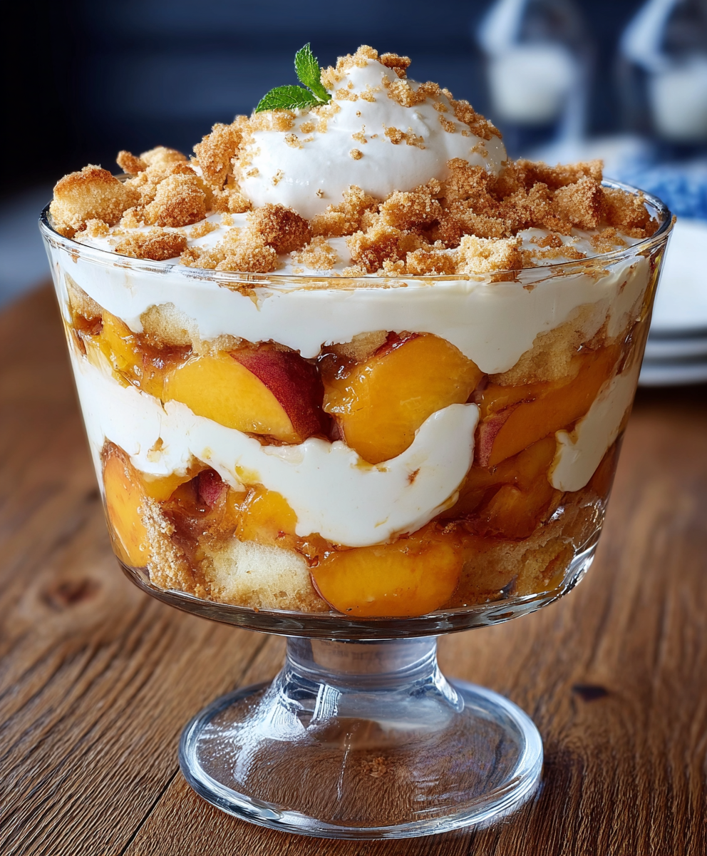 Southern Peach Cobbler Trifle