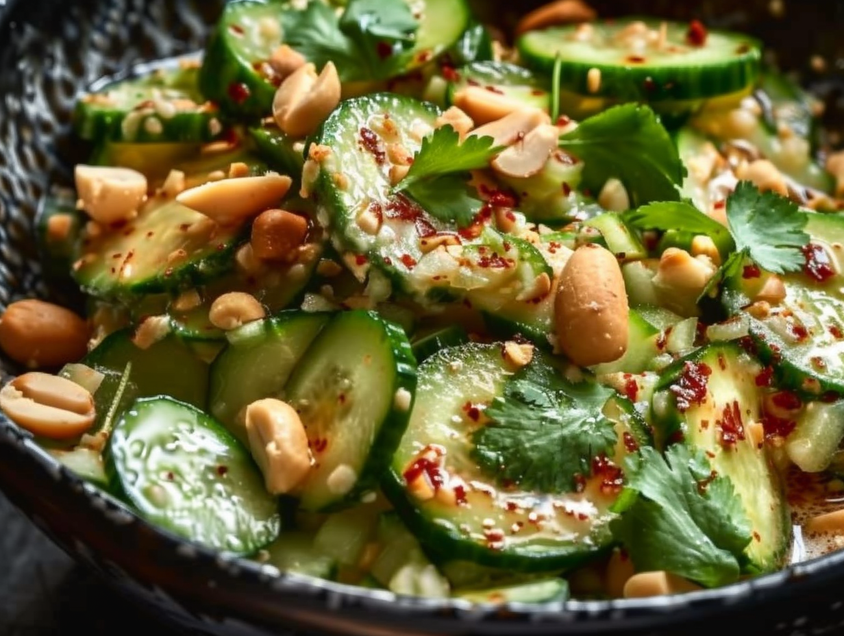 Spicy Thai Cucumber Peanut Salad