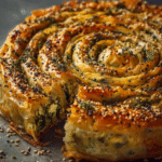 Spinach and Feta Phyllo Spiral Pie