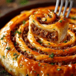 Spiral Phyllo Meat Pie (Börek-Style Roll)