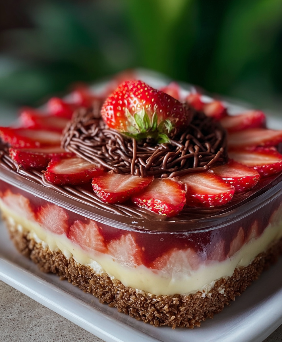 Strawberry Brigadeiro Layered Dessert