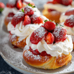 Strawberry Cream Brioche Rolls