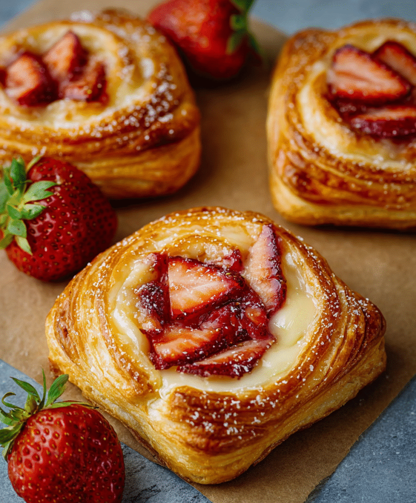 Strawberry Cream Cheese Danish Pastries