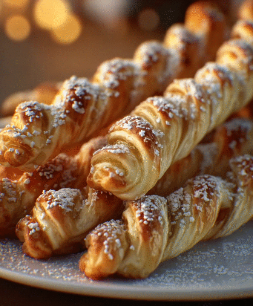 Sweet Vanilla Puff Pastry Twists