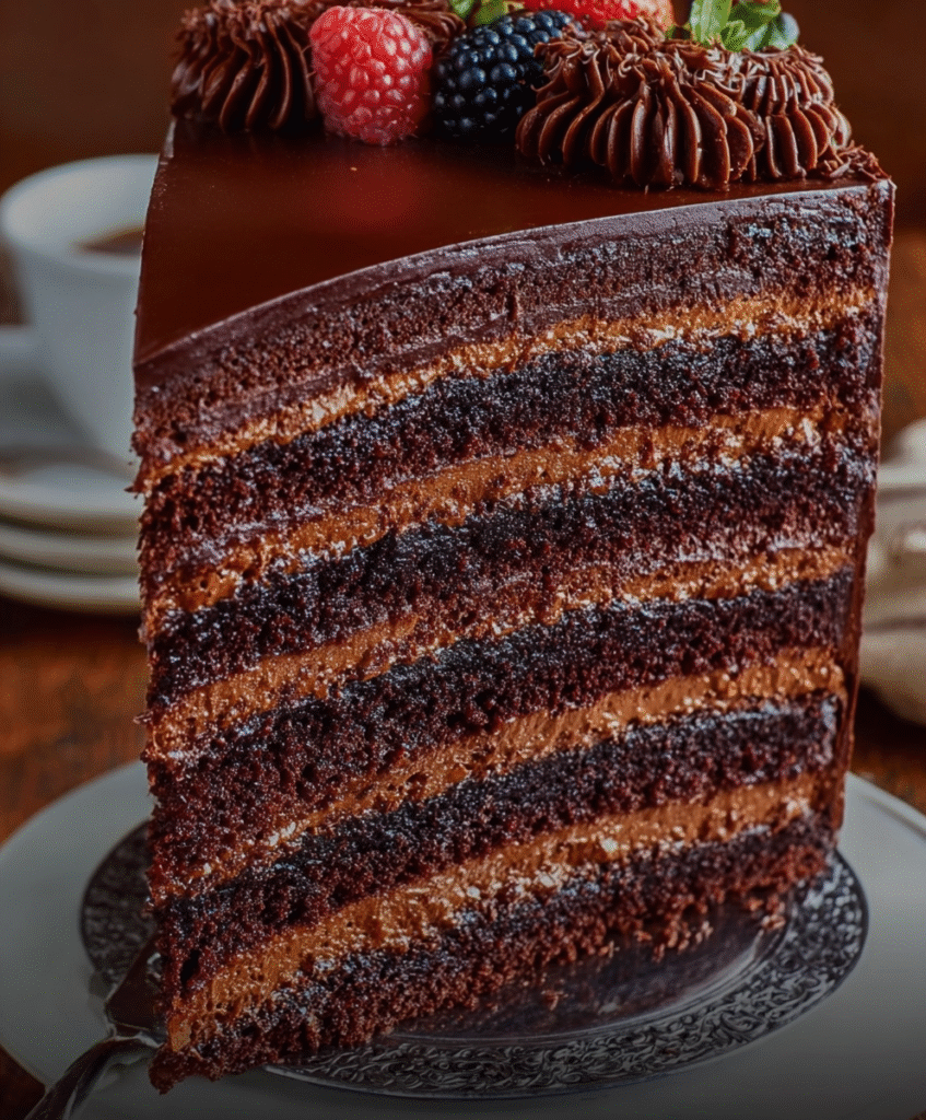 Ultimate 7-Layer Chocolate Fudge Cake
