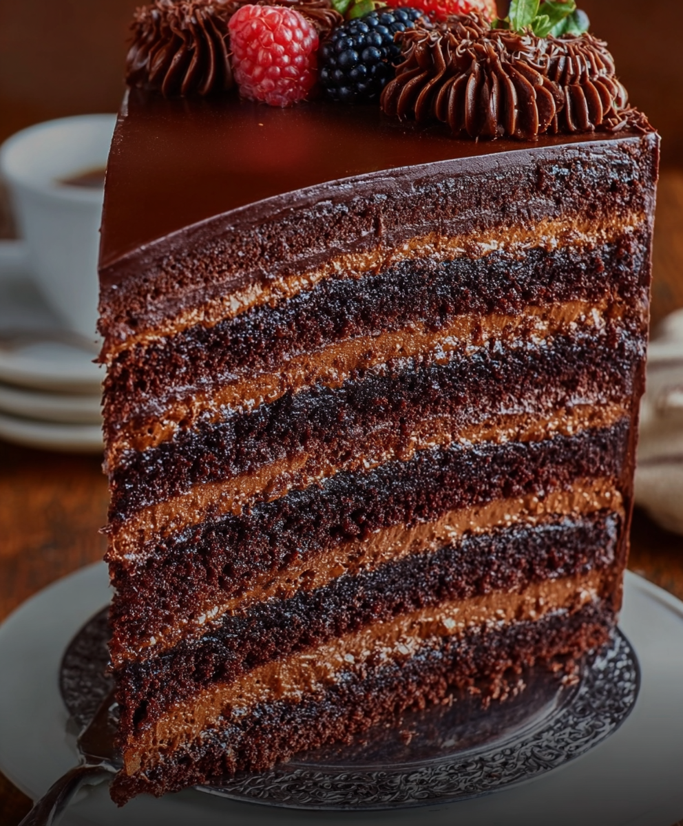 Ultimate 7-Layer Chocolate Fudge Cake