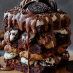 Ultimate Cookie-Brownie Oreo Stack Cake