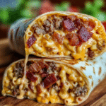 Bacon Mac ‘n’ Cheese Burger Wrap
