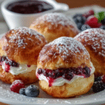 Berry Cream Brioche Bombs